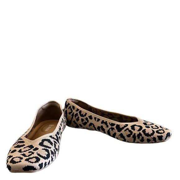 VIVIAIA NEW Square-Toe V-Cut Flats Margot 2.0 In Dark Leopard Size 9 - Picture 8 of 12